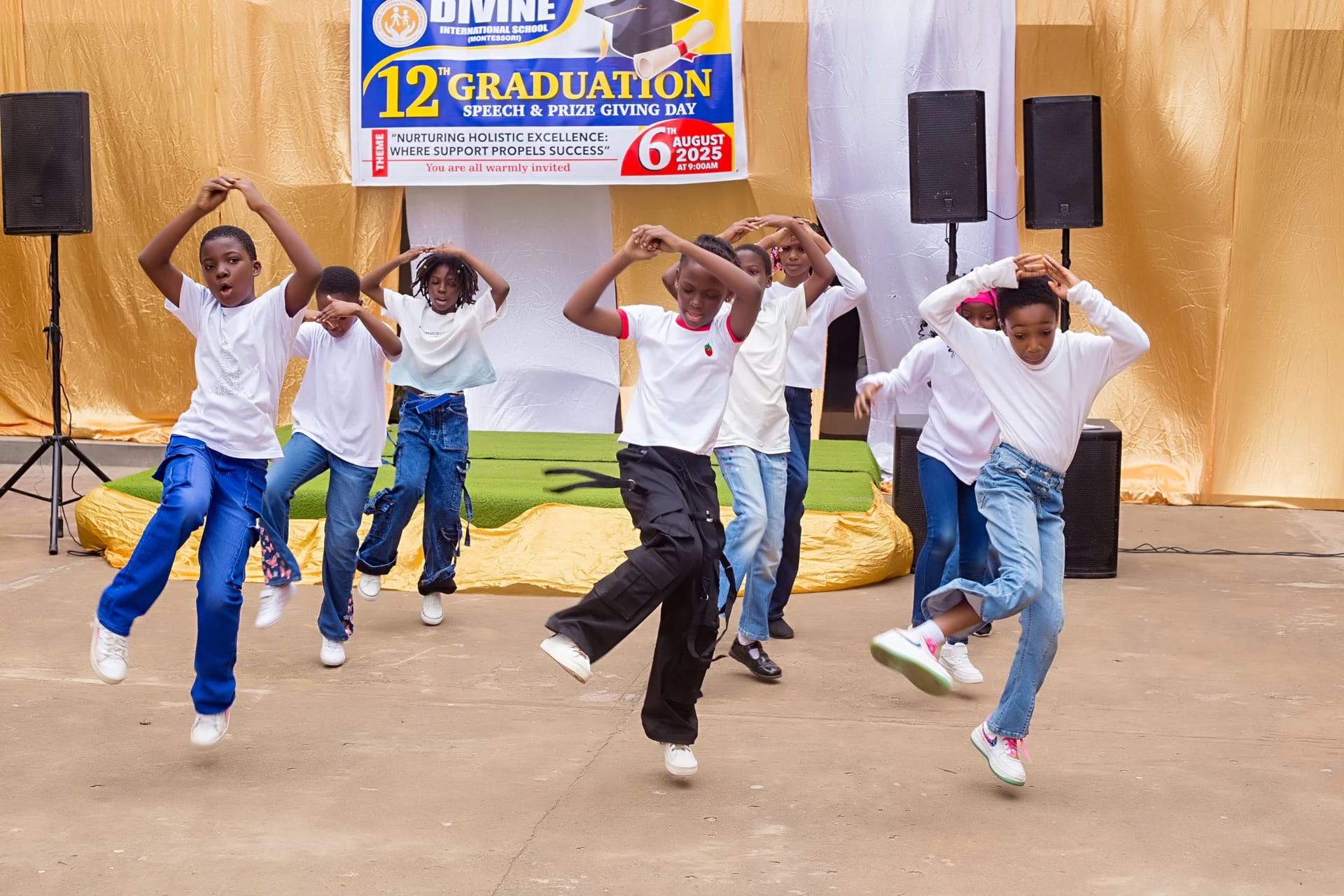 Divine International School pupils during dancing 1.