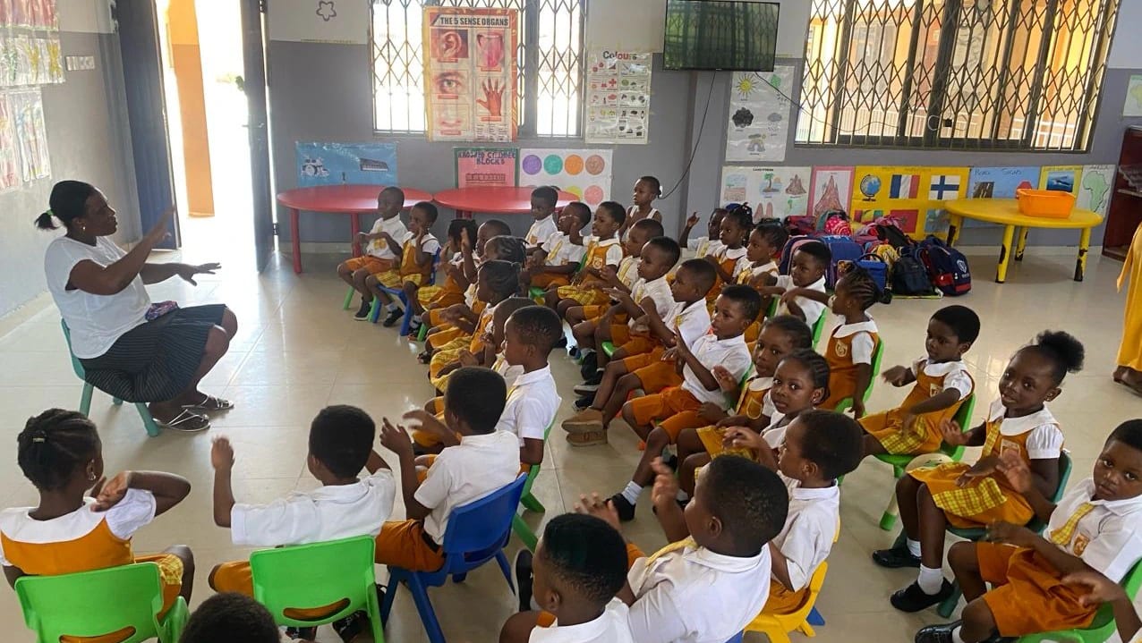 Divine International School pupils during guided early years learning.