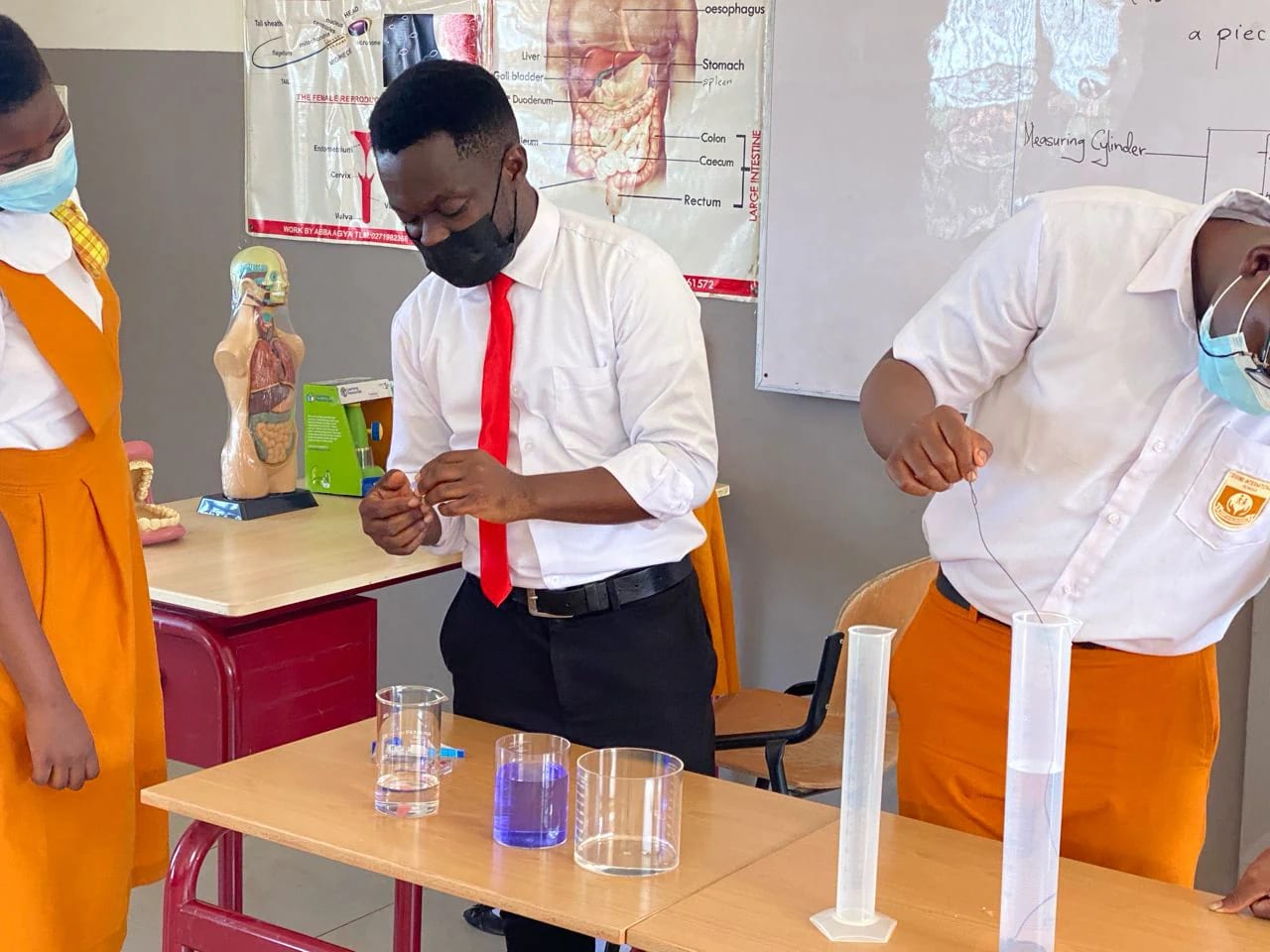 Divine International School pupils during practical science activity 1.
