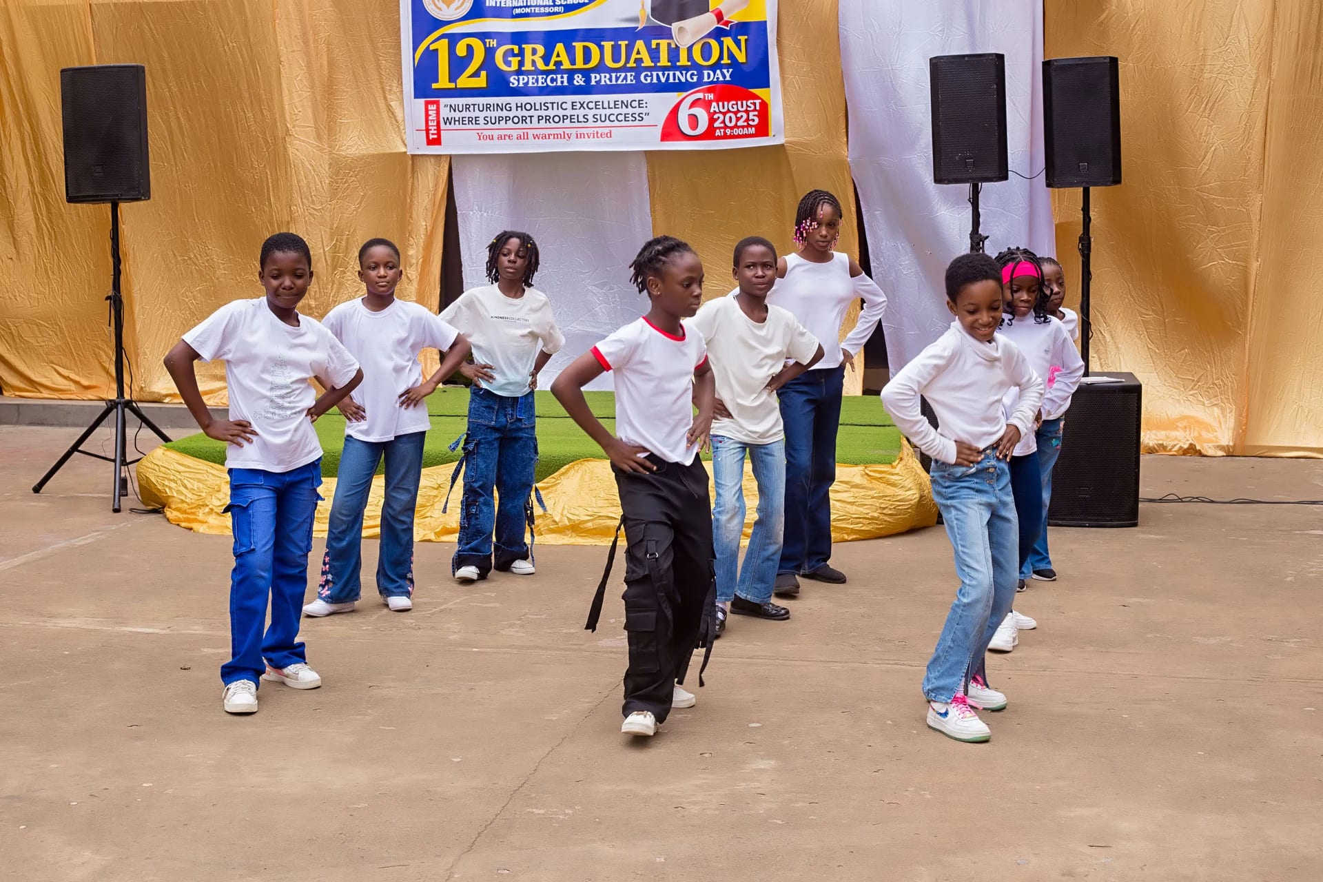 Divine International School pupils during dance performance 3.